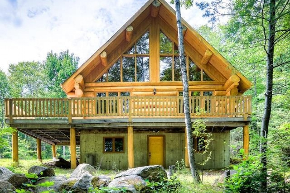Large Terrace Open Concept 2 Story Log Cabin My Canadian Cabin